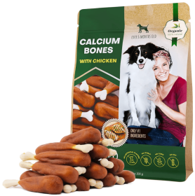 Dog Calcium Bones Wrapped Chicken & Rawhide Free Chew Treats Pet Healthy Dried Snacks Grain Free Organic Meat Chews For Training Small Large Dogs