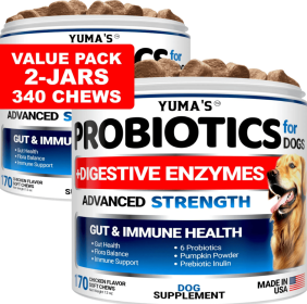 2 Pack Probiotics For Dogs And Digestive Enzymes Dog Probiotics Chews Anti Diarrhea Upset Stomach Gas Relief Constipation Canine Prebiotic Pet Fiber S