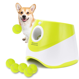 Only Supports Self Pickup  Dog Ball Thrower, Automatic Ball Launcher, Indoor-Outdoor Interactive Dog Toy With Three Scopes, Includes Balls And A Data (size: medium)